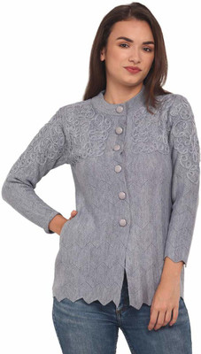 lady willington Solid Round Neck Casual Women Grey Sweater