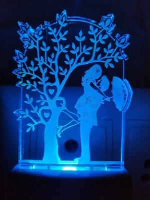 Omniverse Tree Romantic Love Umbrella couple Night Lamp Color Night Lamp (13 cm, White) Night Lamp(12 cm, Blue)