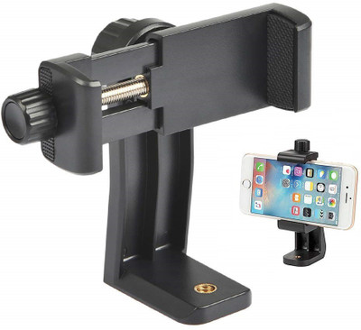 subton Mobile Holder Mount For Tripod Camera Stand Selfie Sticks Tripod Bracket(Black, Supports Up to 900 g)