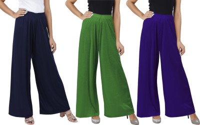 Buy That Trendz Flared Women Blue, Green, Purple Trousers