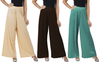 Buy That Trendz Flared Women Beige, Brown, Green Trousers