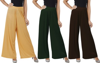 Buy That Trendz Flared Women Brown, Green, Brown Trousers