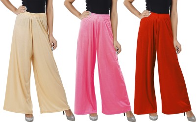 Buy That Trendz Flared Women Beige, Pink, Orange Trousers