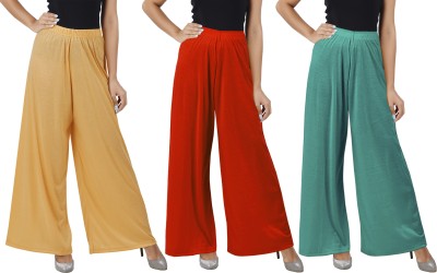 Buy That Trendz Flared Women Brown, Orange, Green Trousers