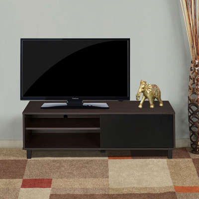@home by Nilkamal Astero Engineered Wood TV Entertainment Unit(Finish Color - Walnut with White)