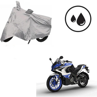RPSENTTERPR Waterproof Two Wheeler Cover for Bajaj(Pulsar RS 200, Silver)