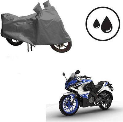 RPSENTTERPR Waterproof Two Wheeler Cover for Bajaj(Pulsar RS 200, Grey)