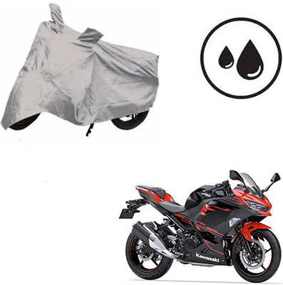 SRENTERPRISES Waterproof Two Wheeler Cover for Kawasaki(Ninja 250, Silver)