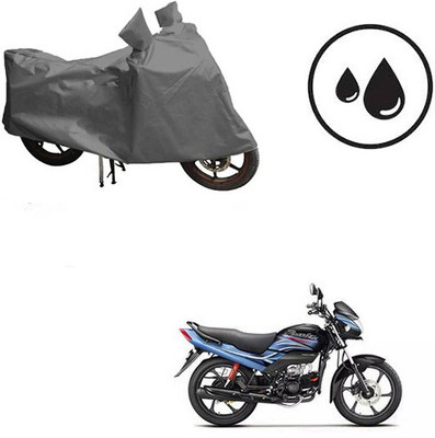 dashark Waterproof Two Wheeler Cover for Hero(Passion Plus, Grey)