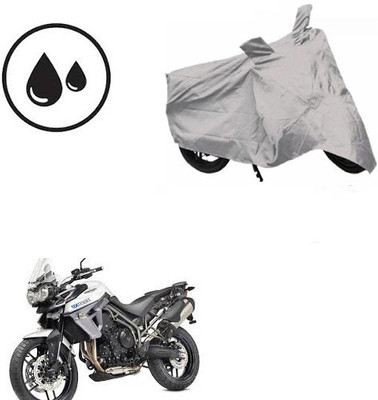 SRENTERPRISES Waterproof Two Wheeler Cover for Triumph(Tiger 800 XR, Silver)