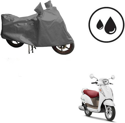 Atulit enterprises Waterproof Two Wheeler Cover for Suzuki(Access, Grey)