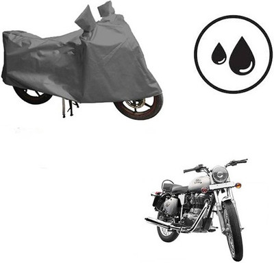 RPSENTTERPR Waterproof Two Wheeler Cover for Royal Enfield(Bullet 350, Grey)