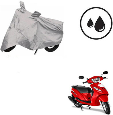 SRENTERPRISES Waterproof Two Wheeler Cover for TVS(Wego, Silver)