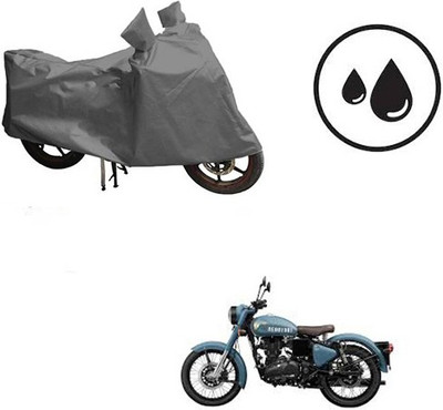 RPSENTTERPR Waterproof Two Wheeler Cover for Royal Enfield(Classic 350, Grey)