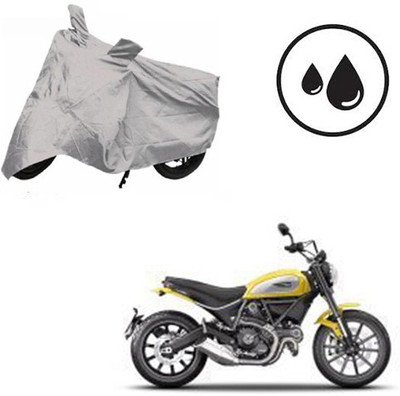 SRENTERPRISES Waterproof Two Wheeler Cover for Ducati(Scrambler, Silver)