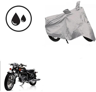 SRENTERPRISES Waterproof Two Wheeler Cover for Royal Enfield(Electra Delux, Silver)