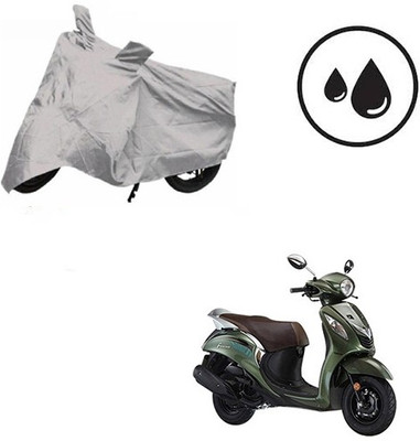 RPSENTTERPR Waterproof Two Wheeler Cover for Yamaha(Fascino, Silver)