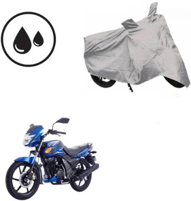 SRENTERPRISES Waterproof Two Wheeler Cover for TVS(Flame SR125, Silver)