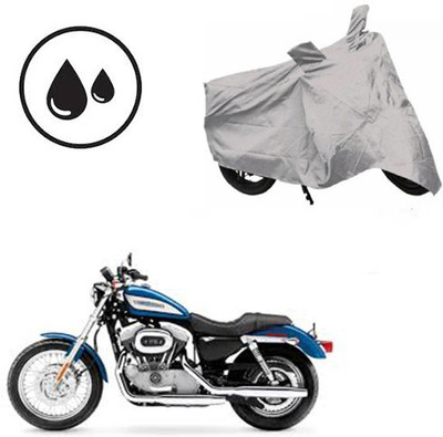 SRENTERPRISES Waterproof Two Wheeler Cover for Harley Davidson(XL 883, Silver)