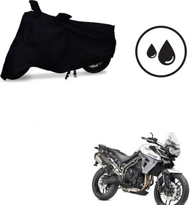 Mdstar Waterproof Two Wheeler Cover for Triumph(Tiger 800 XR, Black)