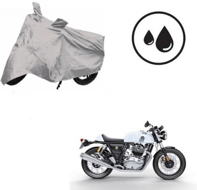 SRENTERPRISES Waterproof Two Wheeler Cover for Royal Enfield(Continental GT, Silver)