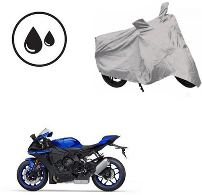 SRENTERPRISES Waterproof Two Wheeler Cover for Yamaha(YZF R1, Silver)