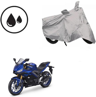 SRENTERPRISES Waterproof Two Wheeler Cover for Yamaha(YZF R25, Silver)