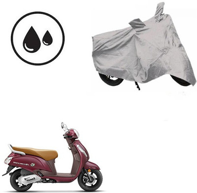SRENTERPRISES Waterproof Two Wheeler Cover for Suzuki(Access SE, Silver)