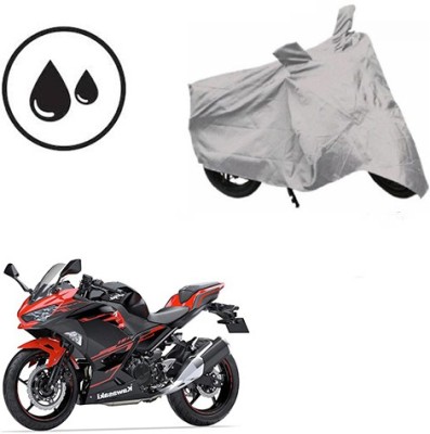 SRENTERPRISES Waterproof Two Wheeler Cover for Kawasaki(Ninja 250, Silver)