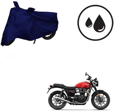 RPSENTTERPR Waterproof Two Wheeler Cover for Triumph(Twin spark, Blue)