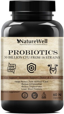 Naturewell Premium Probiotic Supplement 30 Billion Cfu & Prebiotics Capsules (60N)(60 No)
