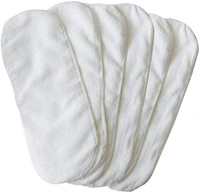 Yutiriti 6Pc Washable Microfiber Diaper Changing Insert Cloth Pad Cover for Babies - White