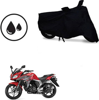SRENTERPRISES Two Wheeler Cover for Yamaha(Fazer, Black)