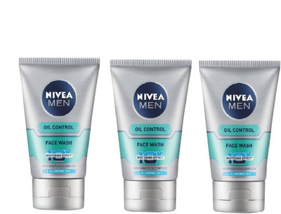 Nivea Men men face wash oil control 50 ml pack of 3 Face Wash(150 ml)