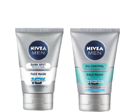 Nivea Men men face wash dark spot and oil control 50 ml x 2 Face Wash(100 ml)