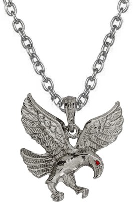 M Men Style Elegant Flying Eagle locket With Link Chain Sterling Silver Zinc, Metal Pendant Set