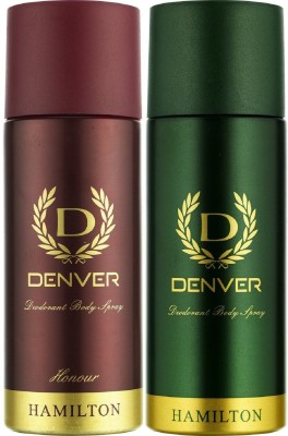 DENVER HAMILTON + HONOUR Deodorant Spray  -  For Men(165 ml, Pack of 2)