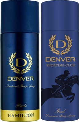 DENVER Pride and Goal Combo Deodorant Spray  -  For Men(330 ml, Pack of 2)
