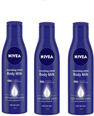 NIVEA Body Milk Nourishing Body Lotion 75ml X 3(225 ml)