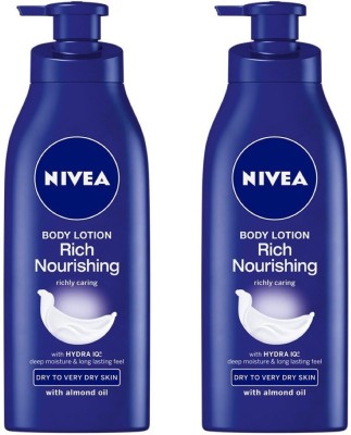 NIVEA Body Milk Nourishing Lotion 400ml (Pack of 2)(400 ml)