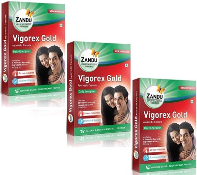 ZANDU Vigorex Gold Ayurvedic Daily Energizer 10 Capsules (Set of 3, 30Tab)(Pack of 3)