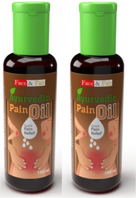 24 Hours Organic Face & Fair Ayurvedic Pain Oil | Instant Pain Relief Ayurvedic Oil | For Body Pain | Headache | Joint Pain | Muscle Pain - With Ayurvedic Natural Ingredients Liquid(2 x 100 ml)