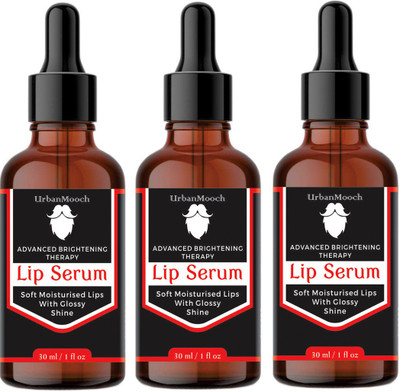 UrbanMooch Lip Lightening Serum for Dark Lips - Lip Lightener Strawberry-30ML-Packof-3-Bottle- STRWBERRY(Pack of: 3, 90 g)