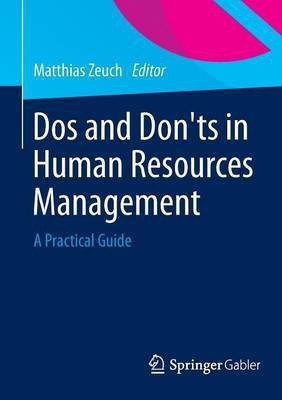 Dos and Don'ts in Human Resources Management(English, Paperback, unknown)