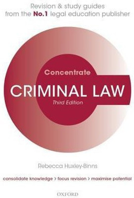 Criminal Law Concentrate 3rd Edition(English, Paperback, Huxley-Binns Rebecca)
