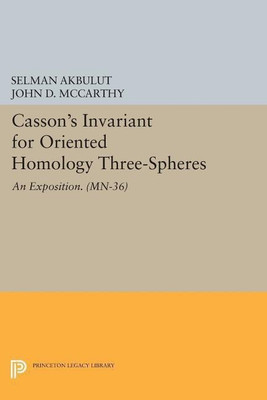 Casson's Invariant for Oriented Homology Three-Spheres(English, Paperback, Akbulut Selman)