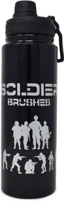 STYLE HOMEZ RUGGED SOILDER 800 ml Flask(Pack of 1, Black, Steel)