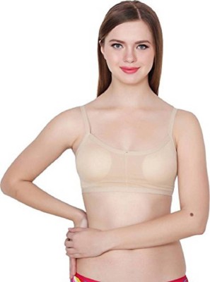 Pearlw Women Bralette Lightly Padded Bra(Beige)