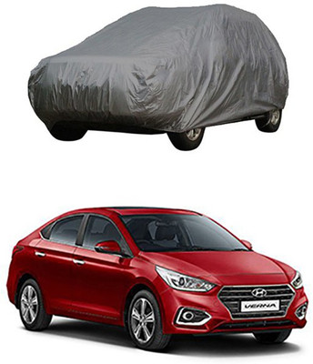 Coverit Car Cover For Hyundai Verna Facelift (Without Mirror Pockets)(Grey)