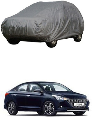 Coverit Car Cover For Hyundai Verna (Without Mirror Pockets)(Grey)